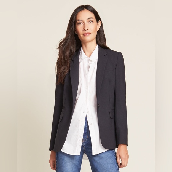 Veronica Beard Classic Dickey Jacket in Navy - Picture 2 of 15